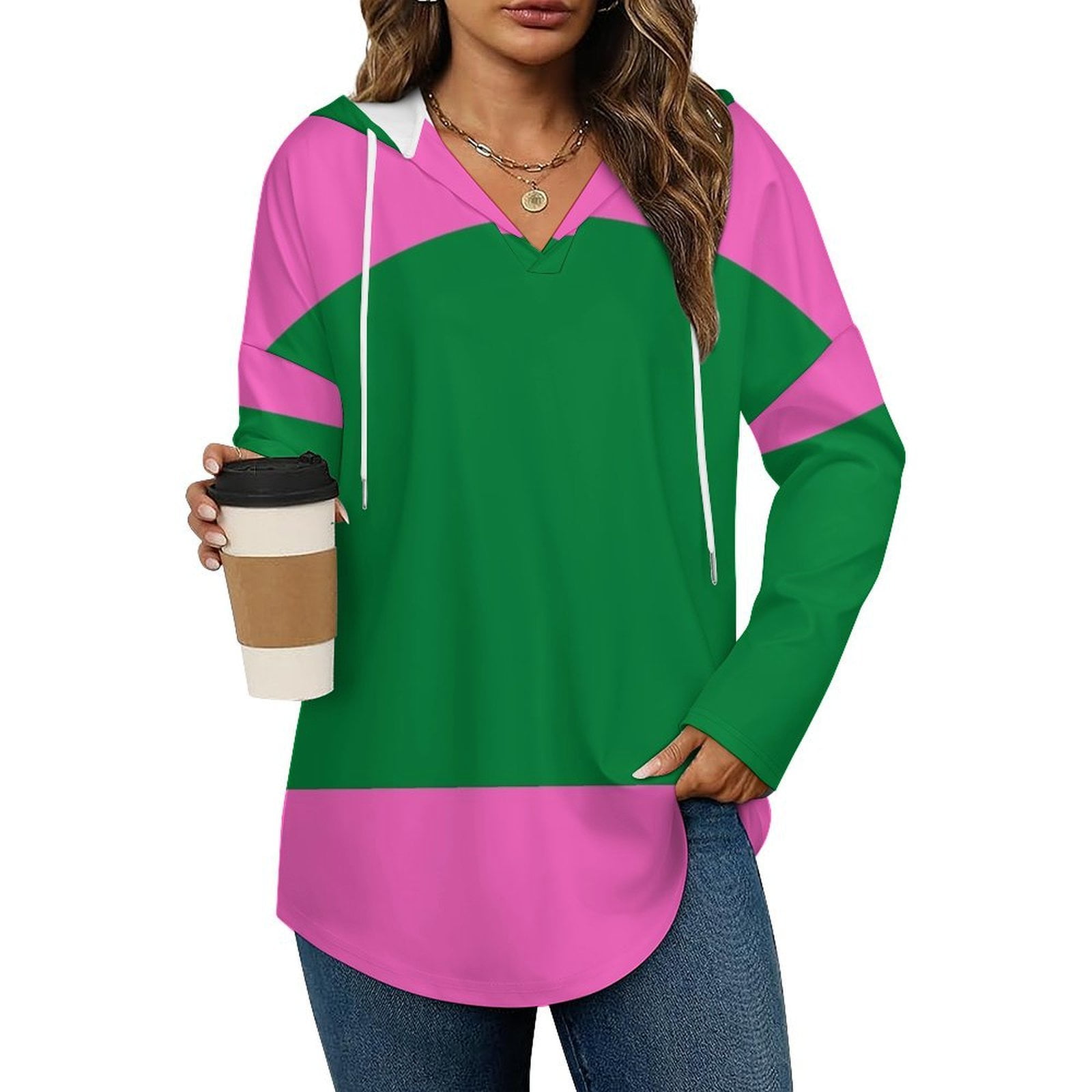 AXOSY Crewneck Pullover AXOSY Women's Colorblock Crewneck Sweatshirt - Long Sleeve Fashion Pullover With Striped Design Fashion Casual Sweater