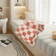 thumbnail image 1 of Checkered Blanket, Beige Throw Blanket for Couch Plaid Microfiber Fluffy Warm Cozy Fuzzy Soft Throw Blanket Reversible Checkerered Blankets for Sofa, Chair, Bed, 1 of 5