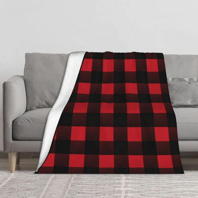Red Plaid Sleeper Sofa Baci Living Room