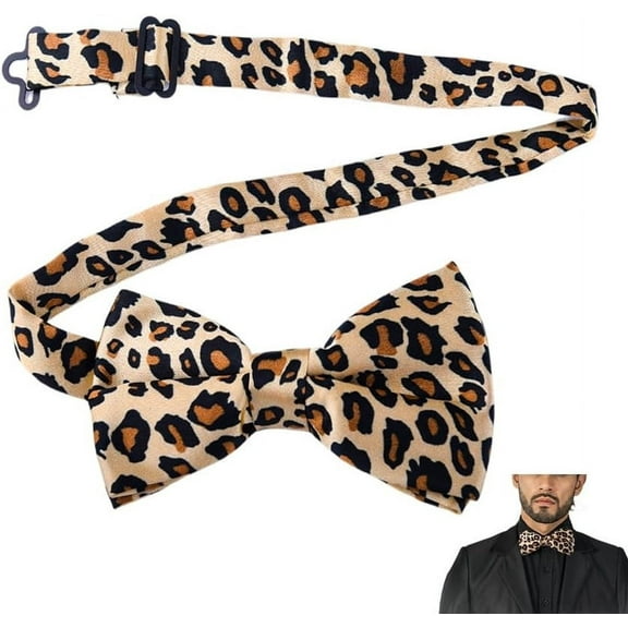 Checkered Bow Tie for Men Leopard Bowtie for Mens Dogs Cats Bowtie Cosplay Halloween Bow Ties for Men Women