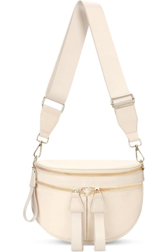 Checkered Bum Bag - Checkered Crossbody Bags for Women Checker Fanny Pack Bumbag (B02 Beige)