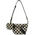 thumbnail image 1 of Checkered Canvas Crossbody Bags for Women Men Shoulder Purse Trendy Fashion Chest Waist Bum Bag Tote Handbag Wallets, 1 of 6