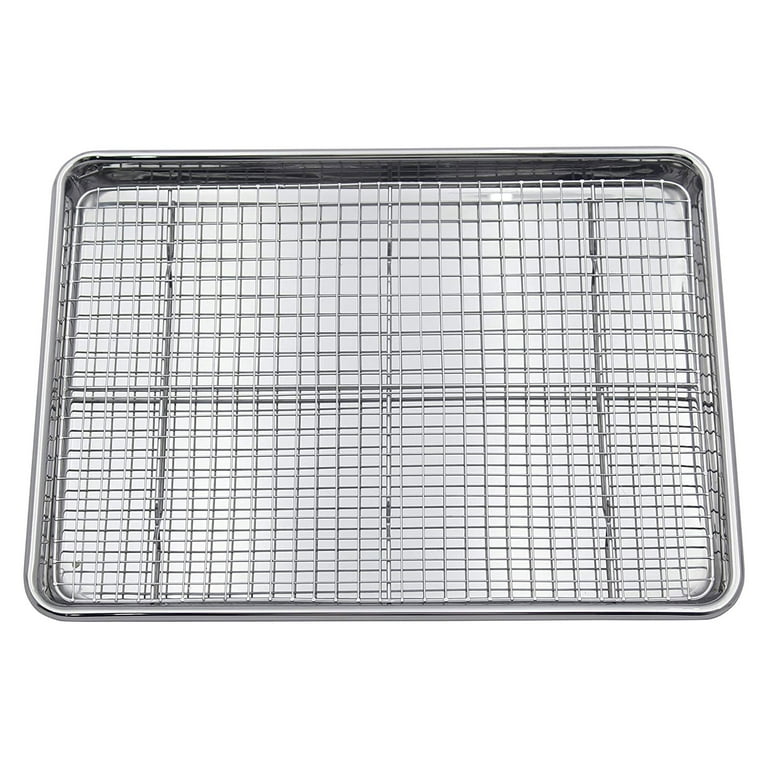 Checkered Chef Stainless Steel Half Sheet Baking Pan and Cooling