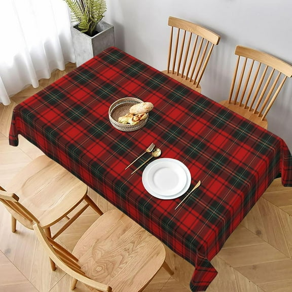 Checkered Christmas Tablecloth Rectangle 60x102 Inch Red Green Plaid Table Cloth,Stain Resistance Retro Winter Xmas Holiday Table Covers for Kitchen Dining,Small Tablecloth for Party Picnic