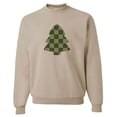 thumbnail image 1 of Checkered Christmas Tree Womens Crewneck - Multiple Colors, 1 of 3