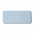 thumbnail image 1 of Checkered Computer Mouse Pad, Little Squares and Stripes Pastel Color Gingham Repeating Rows Vintage Tile, Rectangle Non-Slip Rubber Mousepad X-Large, 35" x 15", Pale Blue White, by Ambesonne, 1 of 2