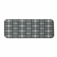 thumbnail image 1 of Checkered Computer Mouse Pad, Old Fashioned Plaid Tartan in Dark Colors Classic English Tile Symmetrical, Rectangle Non-Slip Rubber Mousepad Large, 31" x 12", Grey Black White, by Ambesonne, 1 of 2