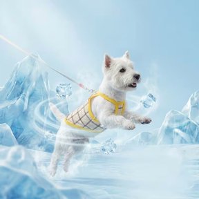 Checkered Cooling Cami Vest Harness for Small Medium Dogs Breathable Summer