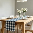 thumbnail image 1 of Checkered Cotton Linen Table Runner Farmhouse Style Dining Table Decor for Indoor Outdoor Use, 1 of 6