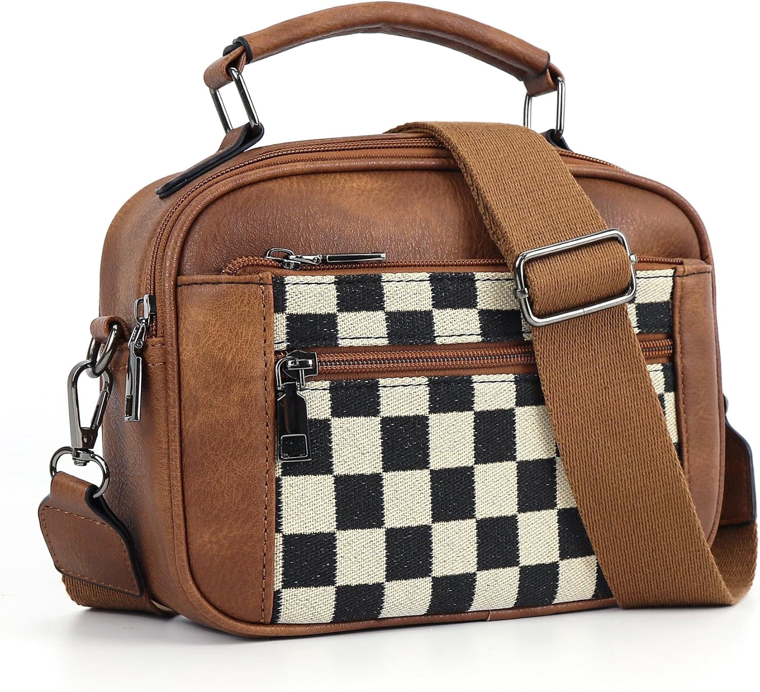 Checkered Crossbody Bag Checkerboard Purse For Women Plaid Pattern ...