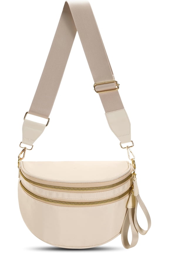 Checkered Crossbody Bag Large Nylon Bum Bags for Women Spacious Belt Bag Sling Handbags  Purses Fanny Packs