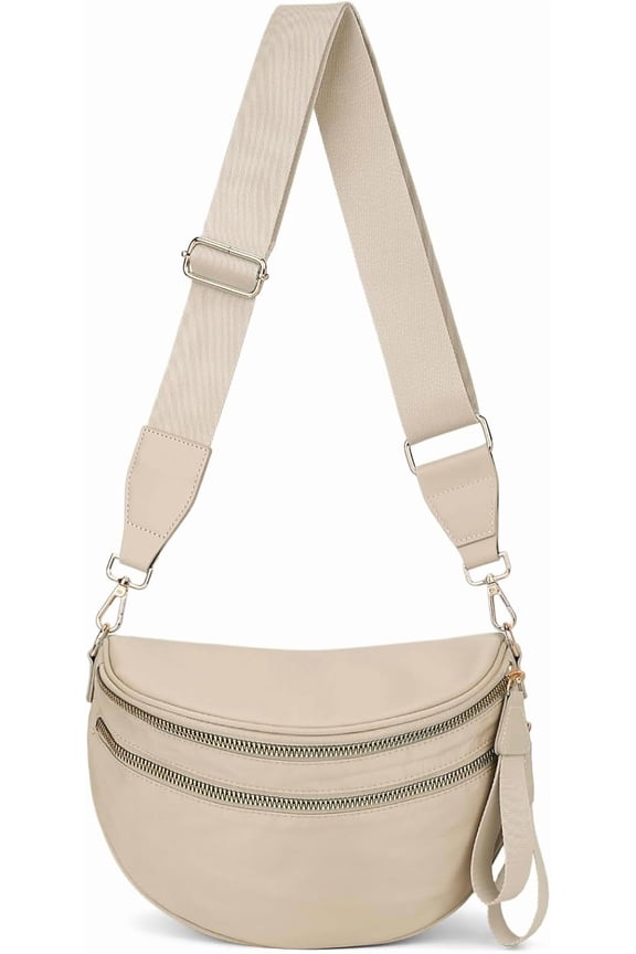 Checkered Crossbody Bag,Spacious Bum Bags for Women Nylon Crossbody Fanny Packs Checkered Purse Belt Wallet