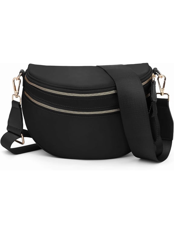 Checkered Crossbody Bag,Spacious Bum Bags for Women Nylon Crossbody Fanny Packs Checkered Purse Belt Wallet
