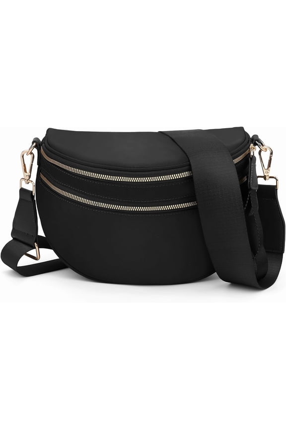Checkered Crossbody Bag,Spacious Bum Bags for Women Nylon Crossbody Fanny Packs Checkered Purse Belt Wallet
