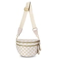 thumbnail image 1 of Gynky Checkered Crossbody Bag Bum Bags for Women, Spacious Nylon Shoulder Handbag Purse Fanny Packs Belt Bag, 1 of 6