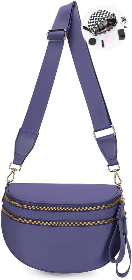 Double Zip Checkered Bum Bag main image 0