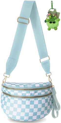 Double Zip Checkered Bum Bag main image 1
