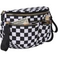 thumbnail image 1 of Checkered Crossbody Bum Bags Large Checkerboard Fanny Pack Double Zipper Purse Wallet for Travel, 1 of 6
