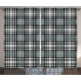 thumbnail image 1 of Ambesonne Checkered Curtains 2 Panel Set, Dark British Tartan, 108" x 108", Seal Brown Dimgray, 1 of 3