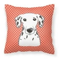 thumbnail image 1 of Checkered Cute Dog Face Fabric Decorative Pillow, 1 of 4