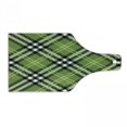 thumbnail image 1 of Checkered Cutting Board, Classical Celtic Pattern Symmetrical Stripes and Squares Print, Decorative Tempered Glass Cutting and Serving Board, Wine Bottle Shape, Pale Yellow Fern Green, by Ambesonne, 1 of 1