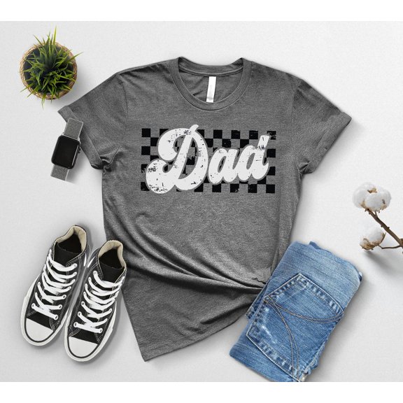 Checkered Dad Shirt,Father's Day Shirt,Retro Dad T Shirt,New Dad Shirt,Husband,Dad Life Shirt,Fatherhood Shirt,Dad Announcement Tee Sweatshirt All Size S-5XL