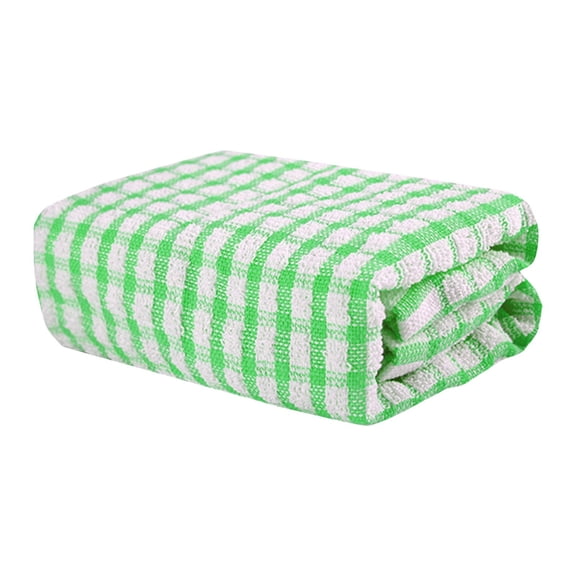 Checkered Dishcloth for Kitchen â Export Standard Tea Towel with High Absorbency and Non Shedding Performance, 11.81Ã11. inch, Green