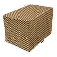 thumbnail image 1 of Checkered Dog Crate Cover, Empty Checkerboard Wooden Seem Mosaic Texture Image Chess Game Hobby Theme, Easy to Use Pet Kennel Cover for Dogs, 35" x 23" x 27", Brown Pale Brown, by Ambesonne, 1 of 6
