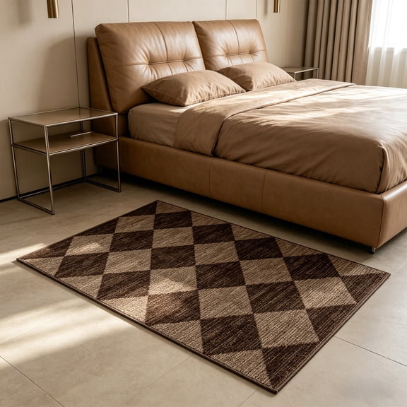 Checkered Easy Jute Indoor Outdoor Rug, 20‘’x32‘’ Area Rugs for Living Room Nature Large Dining Room Carpet, Washable Non Slip Indoor Outdoor Carpet for Home Office Bedroom Backyard Patio