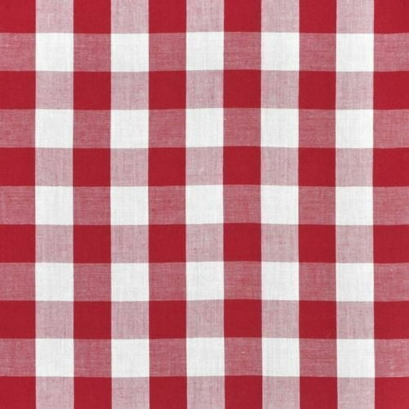 Checkered Fabric 60" Wide Gingham Buffalo Check Tablecloth Fabric By Yard decor", (Color: Red)
