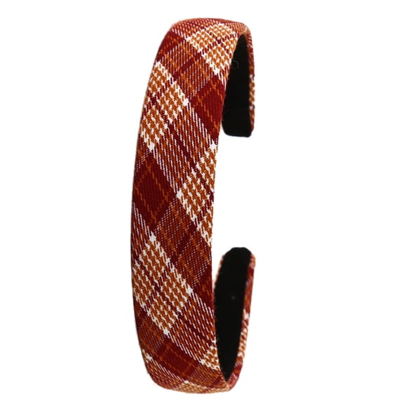 Checkered Fabric HairBand Comfortable Wide Hairhoop Styling Headwear For Women Everyday Wear and Travel Headpiece