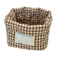 thumbnail image 1 of Checkered Fabric Storage Basket, Small Desktop Organizer for Cosmetics and Toiletries, Cotton-Padded Mini Bin for Bathroom and Vanity, Decorative Tidy Tray for Desk and Countertop, Home Decor Basket, 1 of 7