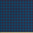 thumbnail image 1 of Ambesonne Checkered Fabric by the Yard Upholstery, Thin Lines in Blue, 2 Yards, Blue Navy Blue Red, 1 of 4