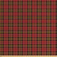 thumbnail image 1 of Checkered Fabric by the Yard Upholstery, Scottish British Celtic Culture Traditional Design in Classical Colors, Decorative Fabric for DIY and Home Accents, Red Black Yellow by Ambesonne, 1 of 4