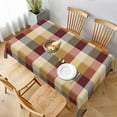 thumbnail image 1 of Checkered Fall Rectangle Tablecloth 60x104 Inch,Red Brown Harvest Plaid Table Cloth,Stain Resistance Polyester Autumn Country Table Covers for Kitchen Dining,Small Tablecloth for Parties Picnic, 1 of 7