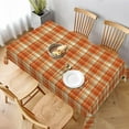 thumbnail image 1 of Checkered Fall Tablecloth Rectangle 60x104 Inch,Burnt Orange Retro Plaid Table Cloth,Stain Resistance Polyester Autumn Thanksgiving Indoor Outdoor Table Covers for Kitchen Dining Parties Picnic, 1 of 6