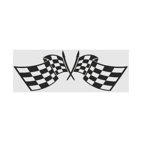 Checkered Flag 15"X15" - Race Auto Car Go Kart Flag Home Mural Decor Graphic Picture For Boys Kids Vinyl Wall Decal