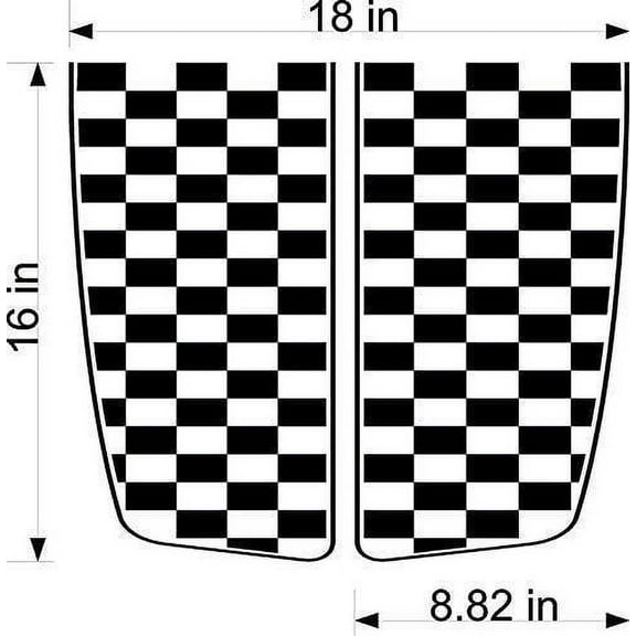 Checkered Flag Hood Auto Truck Dune Buggy Side by Side ATV Decals Stickers