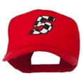 thumbnail image 1 of Checkered Flag Numbers Embroidered Red High Profile Cap - 5 OSFM, 1 of 5