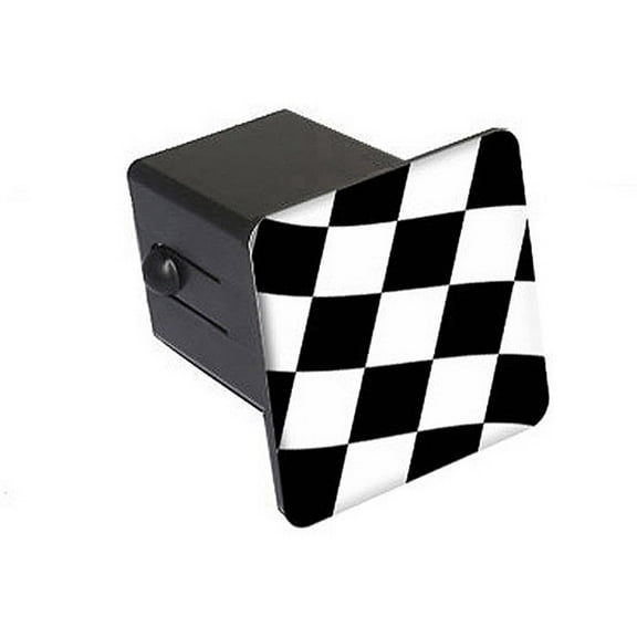 Checkered Flag - Racing 2" Tow Trailer Hitch Cover Plug Insert