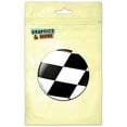 thumbnail image 1 of Checkered Flag Racing Pinback Button Pin Badge, 1 of 2