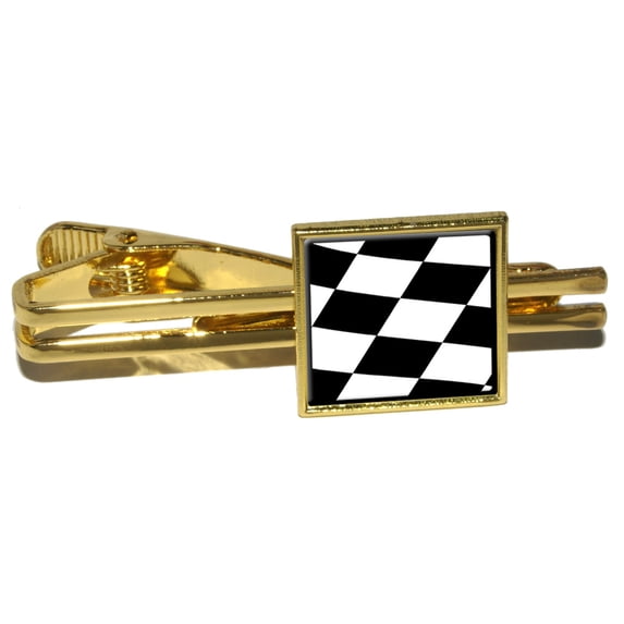 Checkered Flag - Racing Square Tie Clip