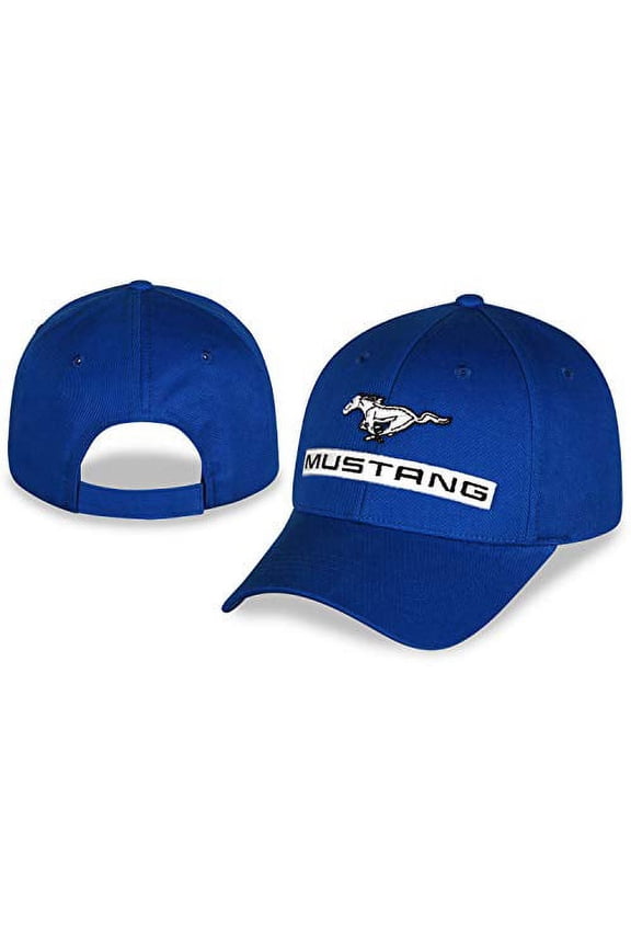 Ford Mustang Baseball Cap for Men - Logo Car Racing Hat Blue