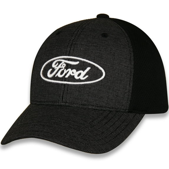 Checkered Flag Sports Men's Embroidered Mesh Panel Hat, Heather Grey/Black