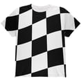 thumbnail image 1 of Checkered Flag Waving Finish Line All Over Youth T Shirt, 1 of 1
