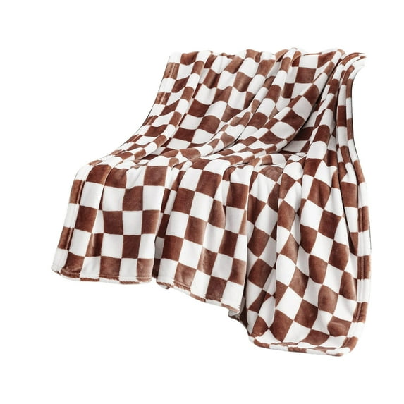 Checkered Flannel Blanket for Sofa and Bed Comfort | Cozy, Stylish, Durable, Easy Care for Indoor and Outdoor Use