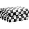 thumbnail image 1 of Checkered Flannel Fleece Throw Blanket Soft Cozy Checkerboard Grid Print Chessboard Gingham Pattern Blankets for Bed Couch Sofa, 60"x80", Black, 1 of 6