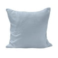 thumbnail image 1 of Checkered Fluffy Throw Pillow Cushion Cover, Little Squares and Stripes Pastel Color Gingham Repeating Rows Vintage Tile, Decorative Square Pillow Case, 16" x 16", Pale Blue White, by Ambesonne, 1 of 5