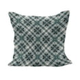 thumbnail image 1 of Checkered Fluffy Throw Pillow Cushion Cover, Vintage Fashion English Country Style with Modern Look in Soft Colors, Decorative Square Accent Pillow Case, 28" x 28", Aqua Pale Grey White, by Ambesonne, 1 of 5