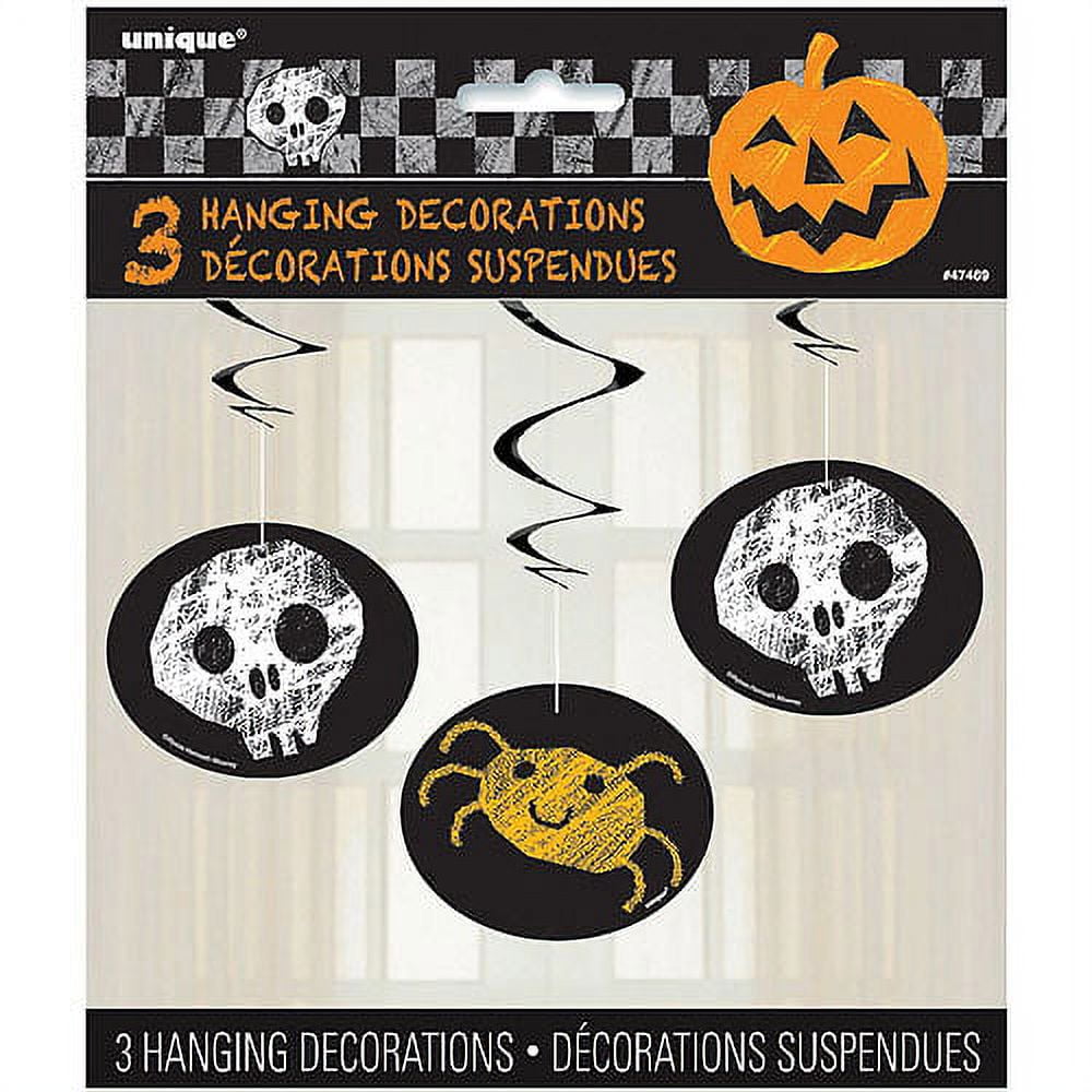 Checkered Halloween Hanging Swirl Decorations, 3ct - Walmart.com